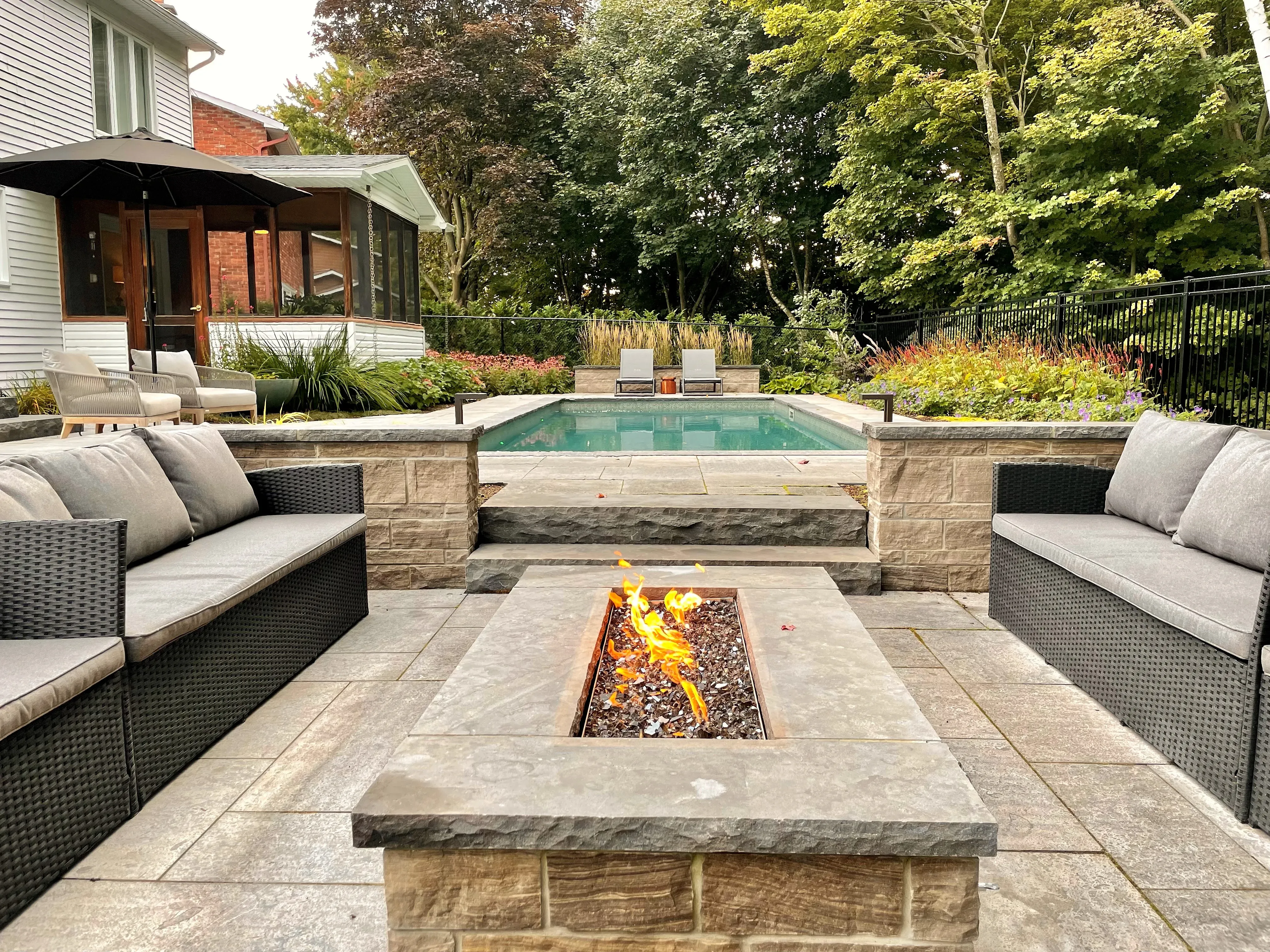 Chesswood Retreat completed outdoor living view 1