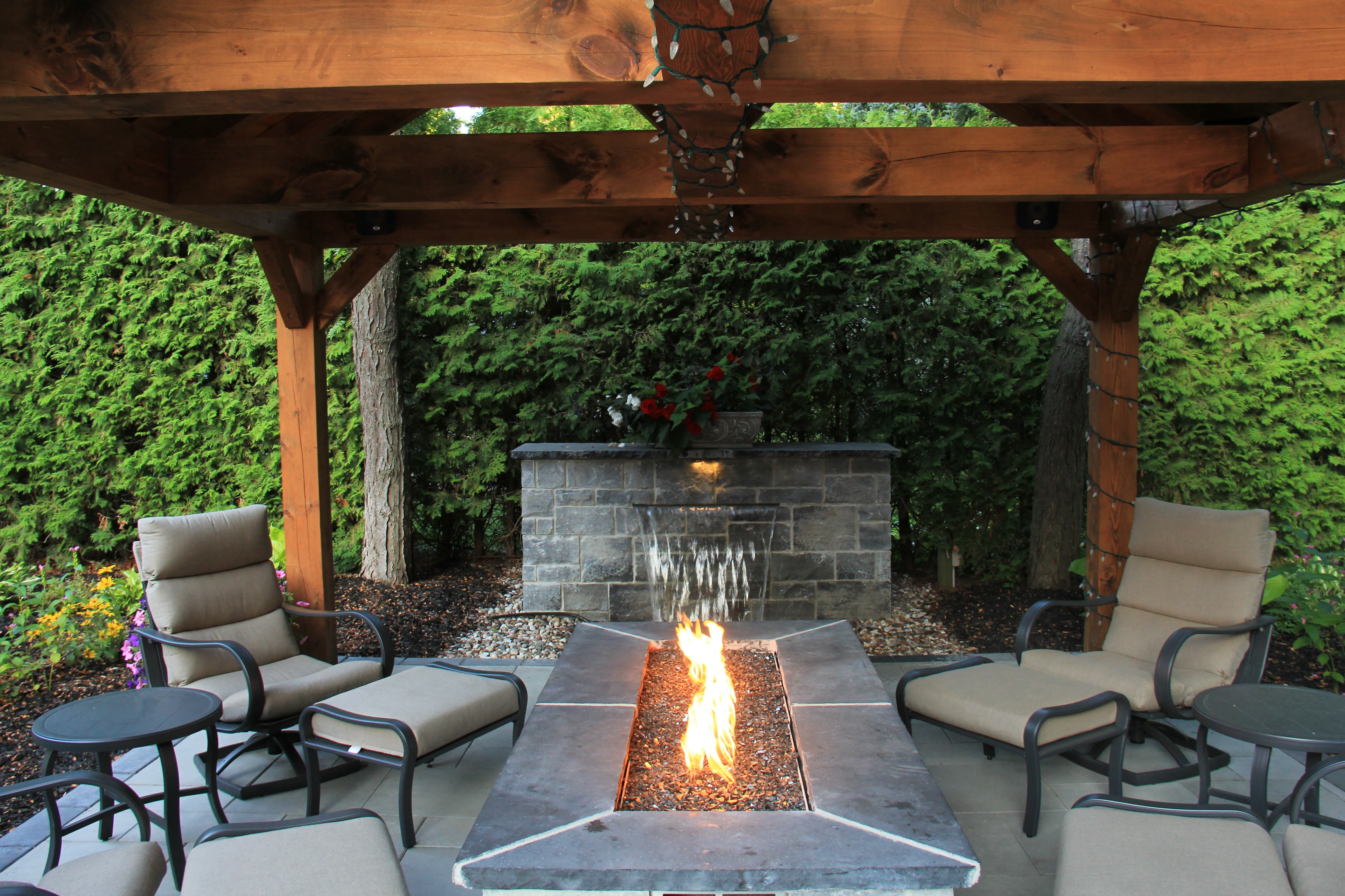 Rivercrest Escape completed backyard view 4