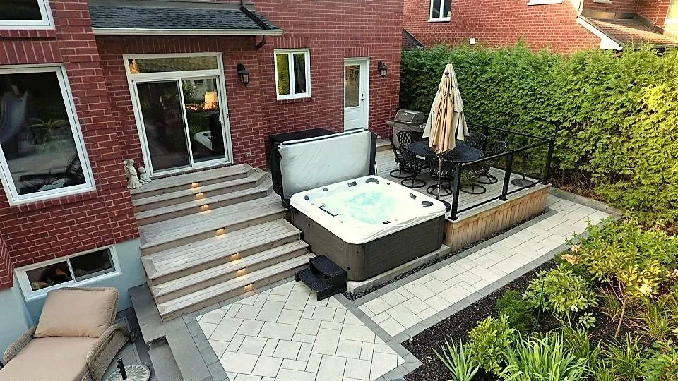 Rivercrest Escape completed backyard view 5