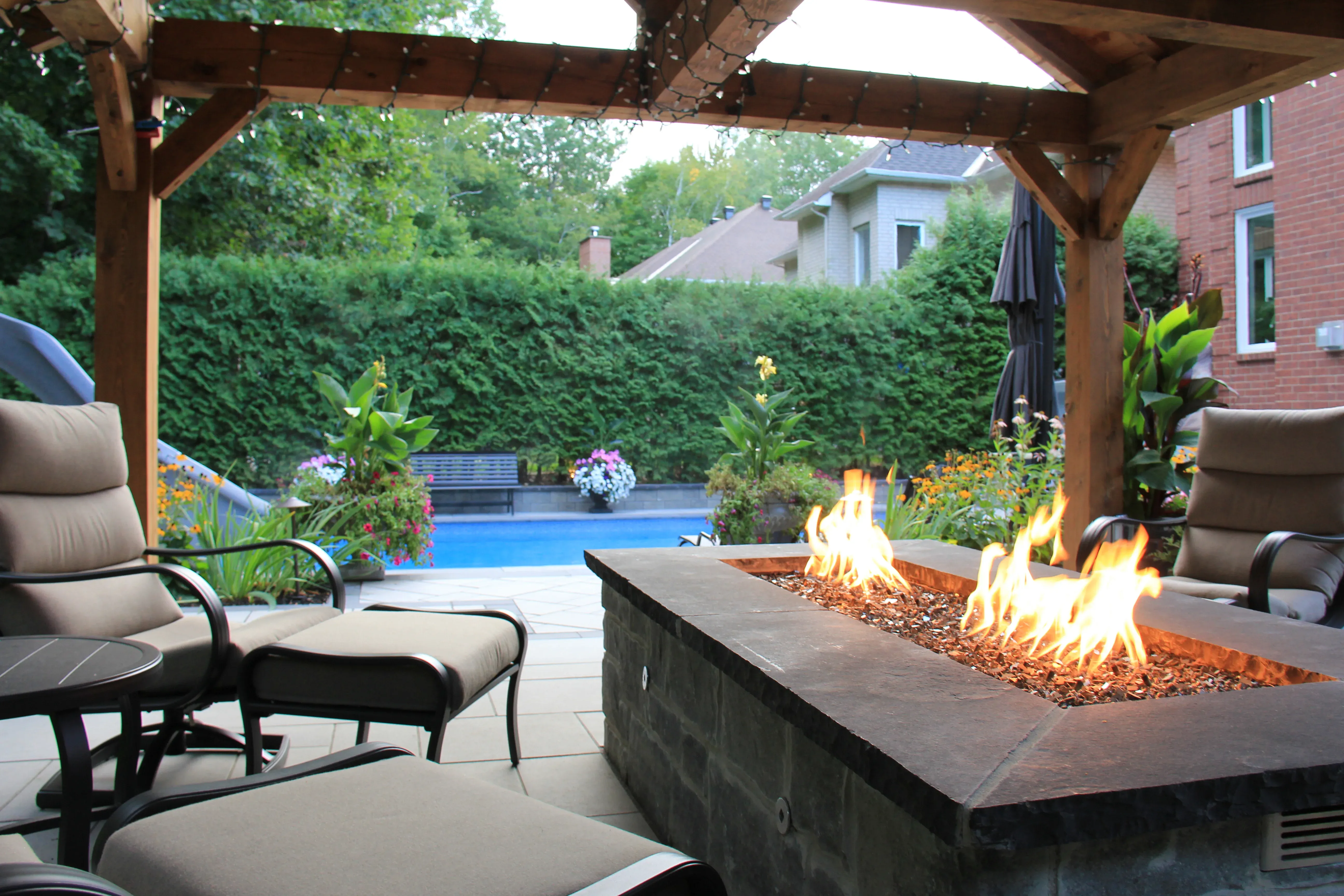Rivercrest Escape completed backyard view 6